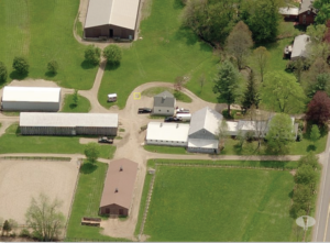 Areal view of stables